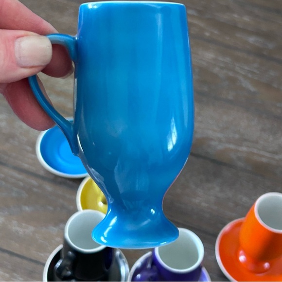 LaGardo Tackett Schmid Set of 6 Espresso cups with Saucers - MCM 1970’s - Picture 10 of 13